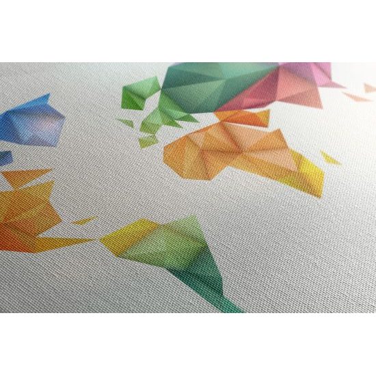 Obraz moderná mapa sveta tvorená origami