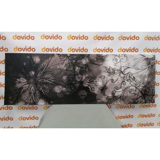 Obraz Mandala v čiernobielom prevedení