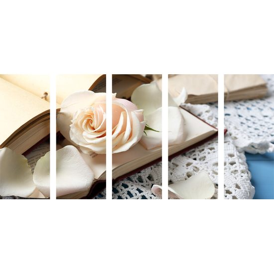 5-dielny obraz ruža a tajný kľúč