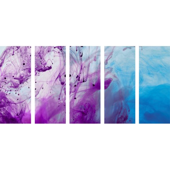 5-dielny obraz farby v abstraktnom prevedení