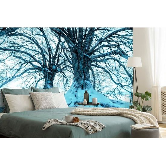 Samolepiaca tapeta dotyk stromov s prichádzajúcou zimou