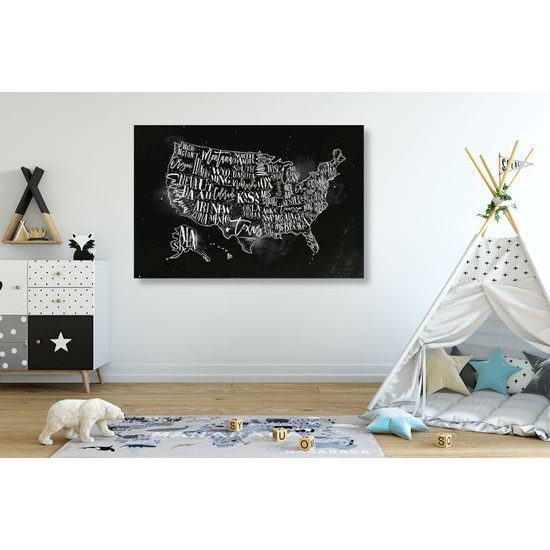 Obraz zaujímavá mapa USA