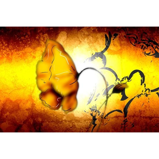 Samolepiaca tapeta originálny kvet s etno nádychom