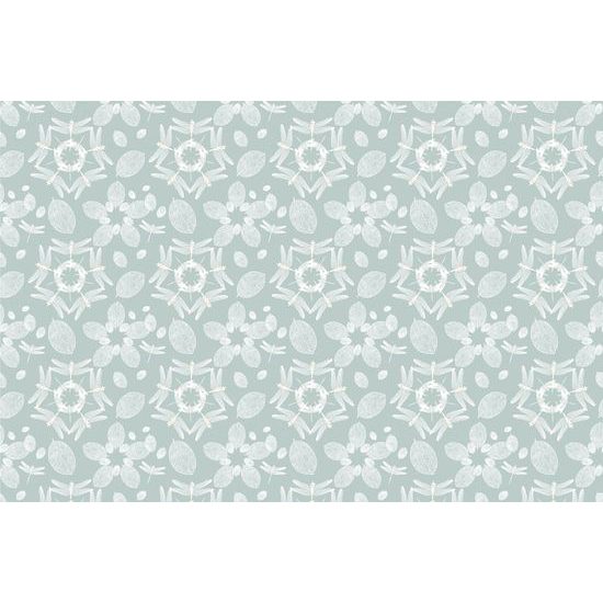 Samolepiaca tapeta pôvabné vážky na zelenom pozadí