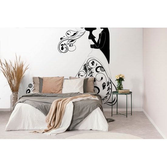 Samolepiaca tapeta mladomanželia