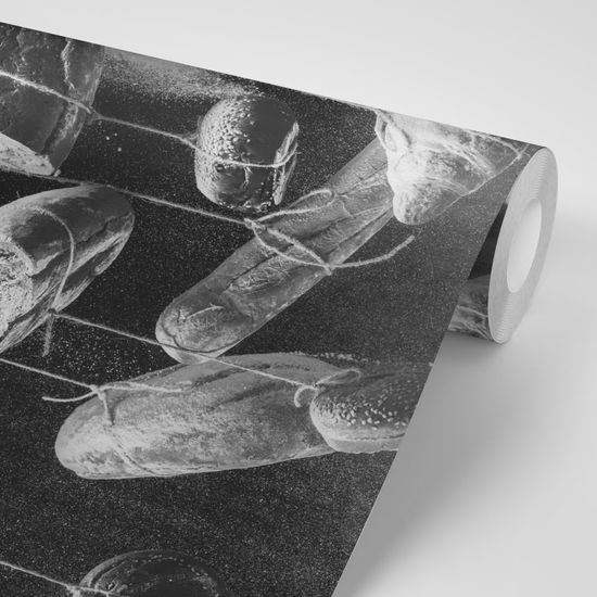 Fototapeta čiernobiele zátišie zo zaveseného pečiva