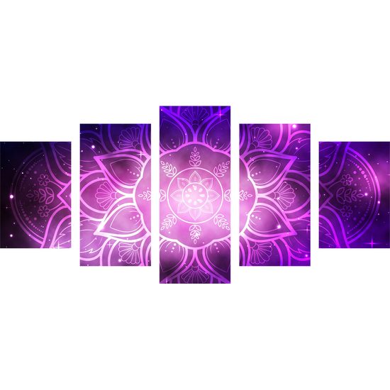 5-dielny obraz galaktická Mandala