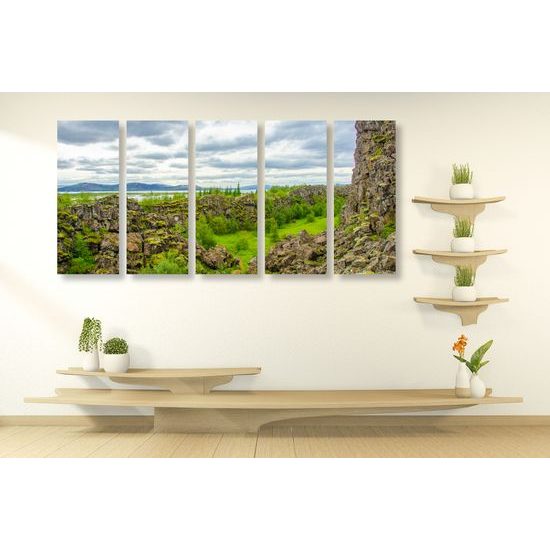 5-dielny obraz nádherná nedotknutá príroda