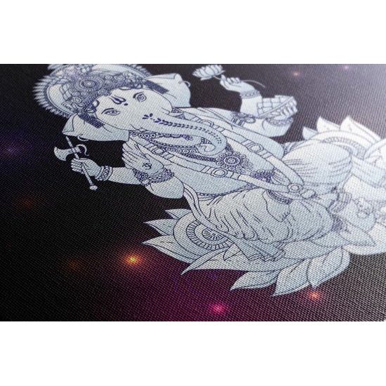 Obraz meditujúci Ganéš