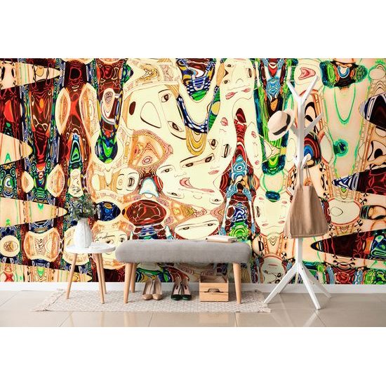 Samolepiaca tapeta farebná abstrakcia tvárí