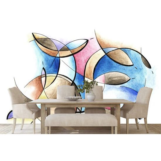 Samolepiaca tapeta abstraktné zobrazenie tvarov