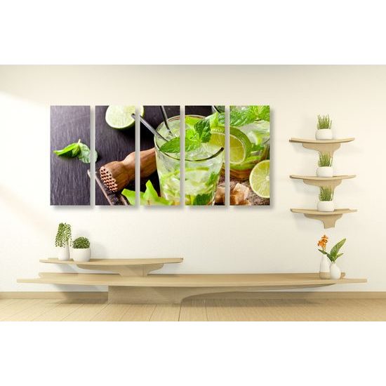 5-dielny obraz príprava chutného Mojita