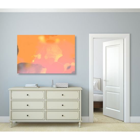 Obraz lipový list pri západe slnka