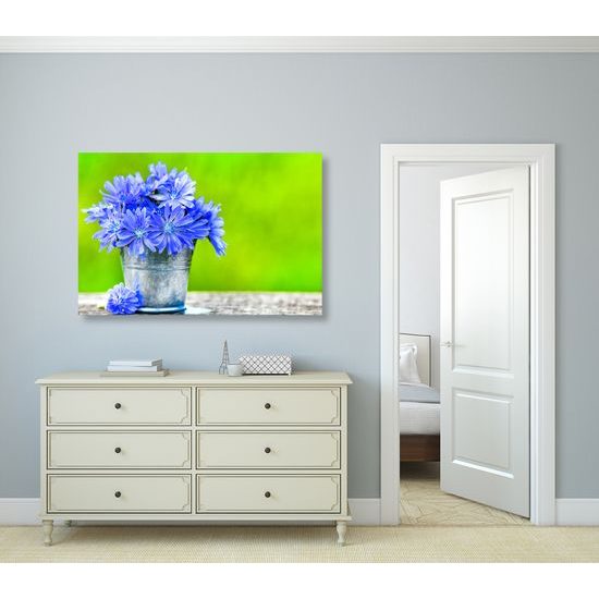 Obraz nádherné kvety s zeleným pozadím