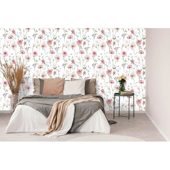 Tapeta lúčne kvety v romantickom zobrazení