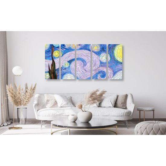 5-dielny obraz umelecké dielo Vincenta van Gogha