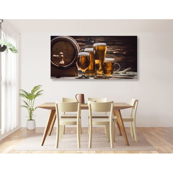 Obraz pivo s dokonalou penou