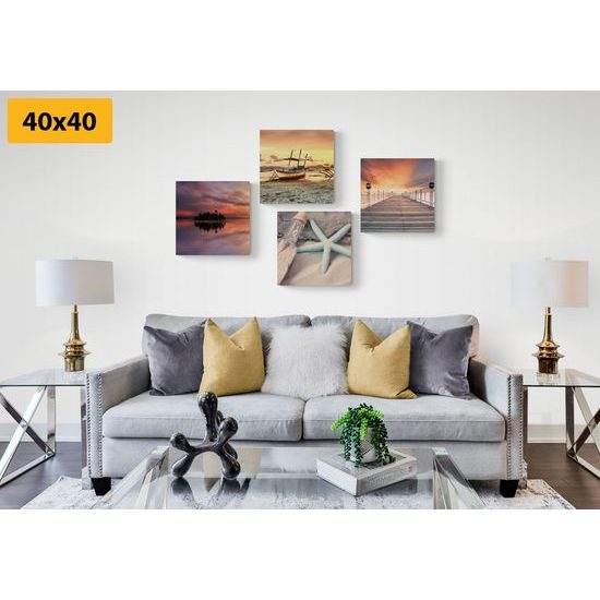 Set obrazov romantická dovolenka v raji