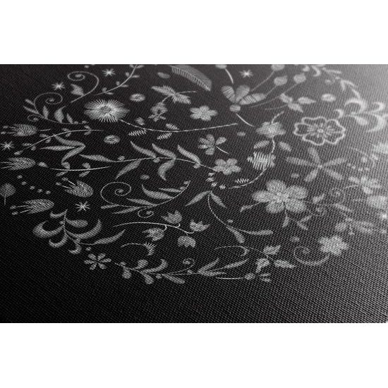 Obraz jemné kvety s folklórnym motívom