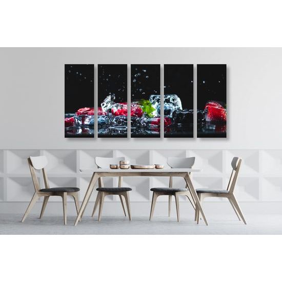 5-dielny obraz ľadové ovocné zátišie