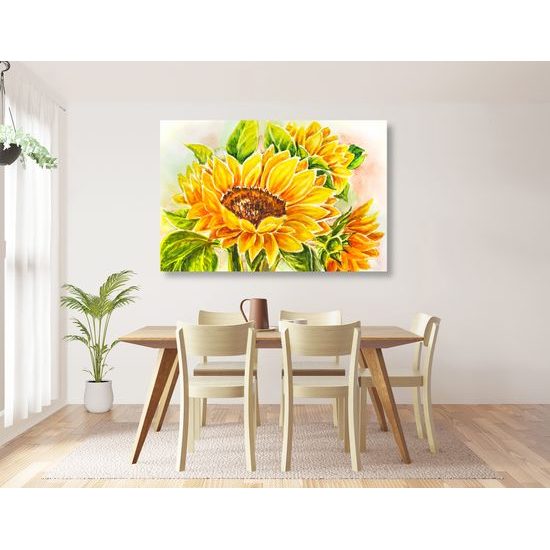 Obraz krásna maľba slnečnice