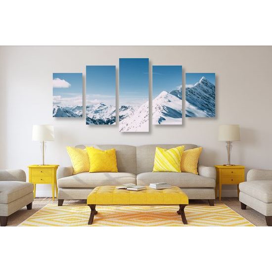 5-dielny obraz nekonečné kopce