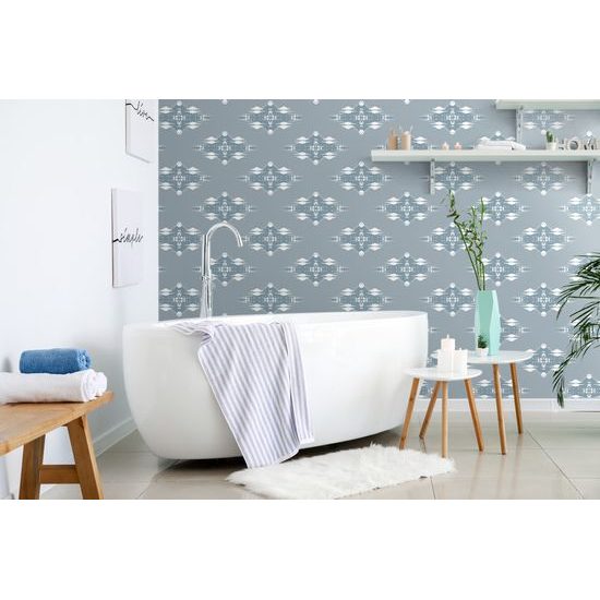 Tapeta abstraktné obrazce na šedom pozadí