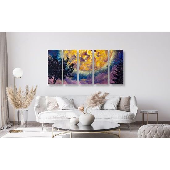 5-dielny obraz magický spln