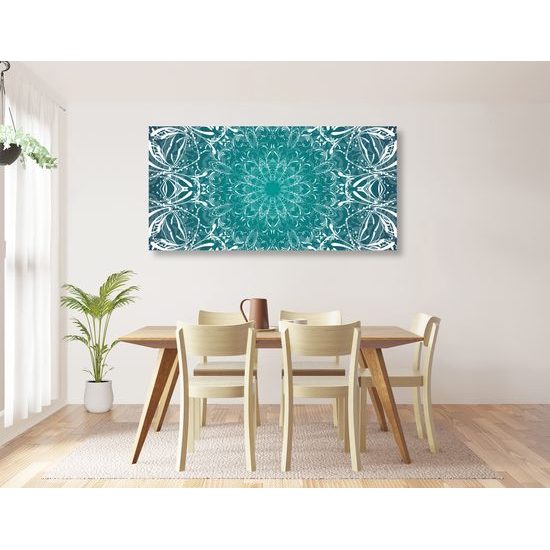 Obraz Mandala v modro-zelenom prevedení