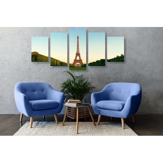 5-dielny obraz majestátnosť Eiffelovej veže
