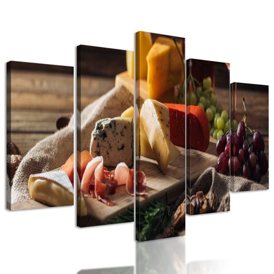 5-dielny obraz romantická večera