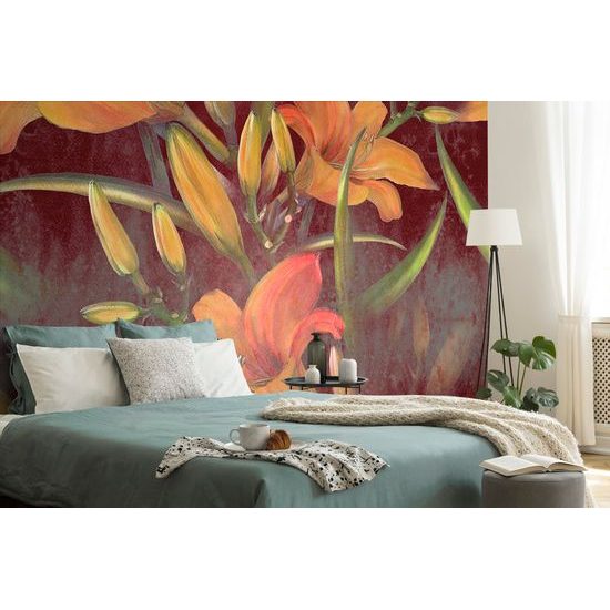 Tapeta maľba kvitnúcej ľalie