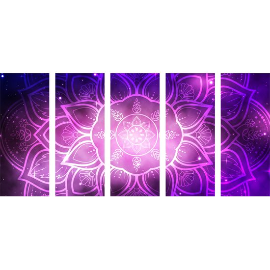 5-dielny obraz galaktická Mandala