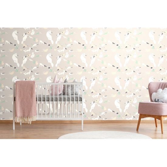 Samolepiaca tapeta priateľstvo zvierat v lese