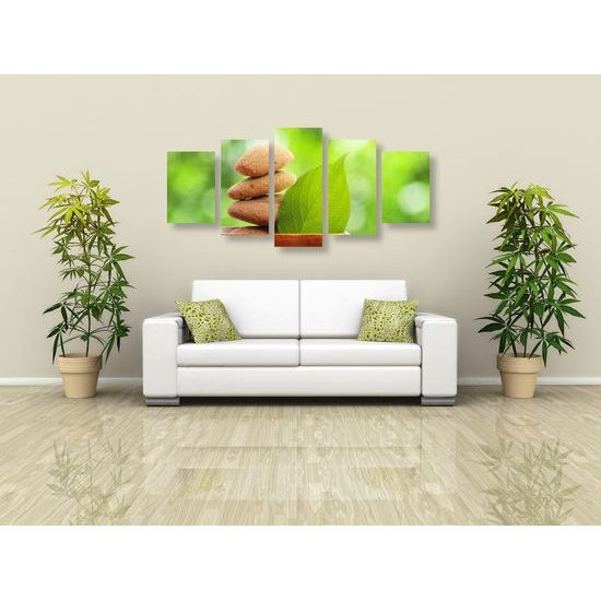 5-dielny obraz Zen kamene v prirode