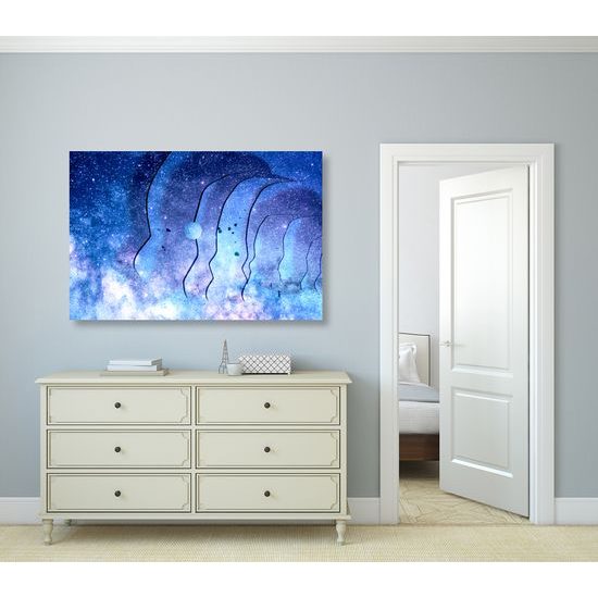 Obraz abstrakcia nočnej oblohy