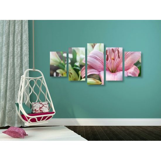 5-dielny obraz ľalia dlhokvetá
