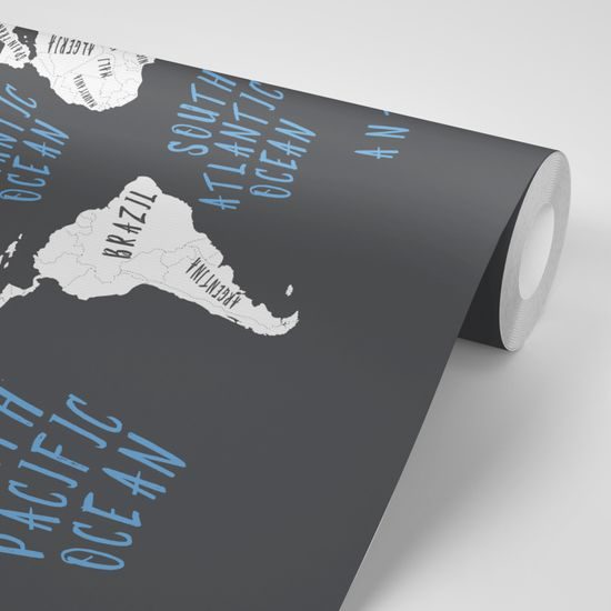 Samolepiaca tapeta mapa štátov v modernom prevedení