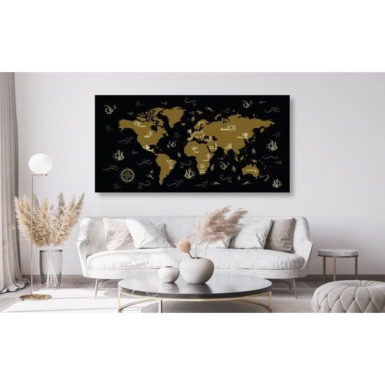 Obraz na korku dobrodrúžna mapa sveta