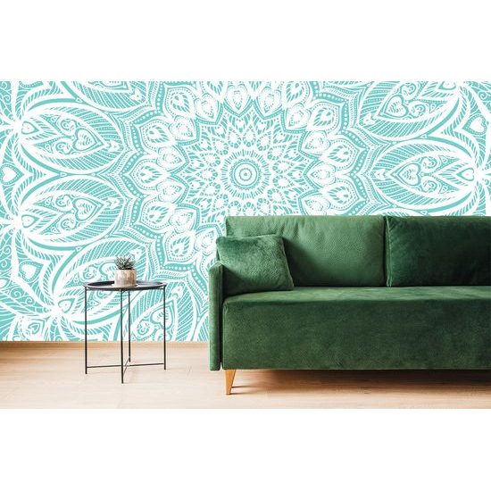 Samolepiaca tapeta nekonečná Mandala v modrom prevedení