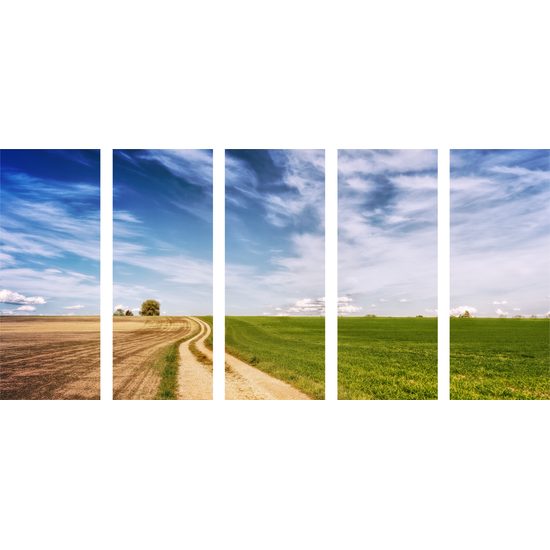 5-dielny obraz nádherná krajina