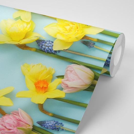 Fototapeta rozmanitosť jarných kvetov