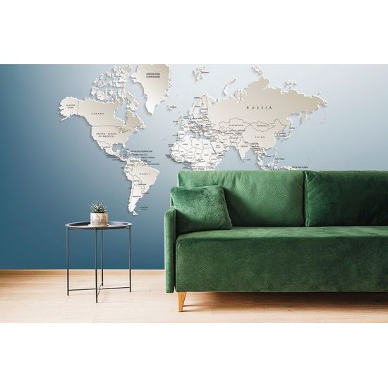 Samolepiaca tapeta nevšedná mapa sveta