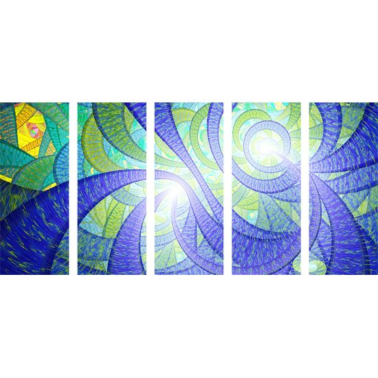 5-dielny obraz zaujímavé vzory