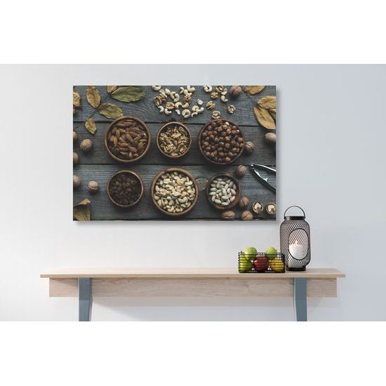 Obraz oriešky v miskách