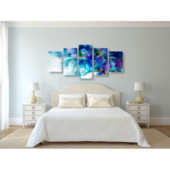 5-dielny obraz výbuch farieb