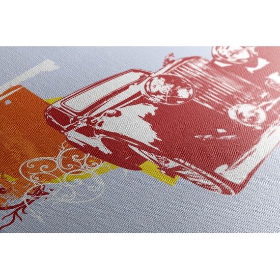 Obraz veterán na abstraktnom pozadí