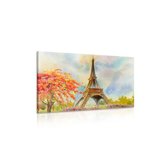 Obraz pohľada na Eiffelovú vežu vo vintage prevedení