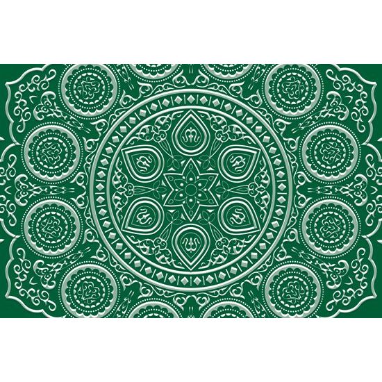 Tapeta nežná Mandala na zelenom pozadí