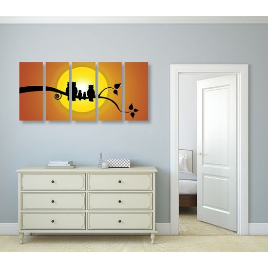 5-dielny obraz šťastná rodinka